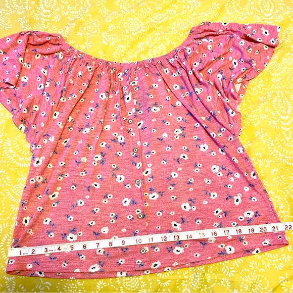 Democracy off the shoulder floral top M - Picture 9 of 9